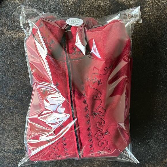 NWT Coldwater Creek Red and Black Women's Sweater Jacket - size XL - Picture 9 of 9